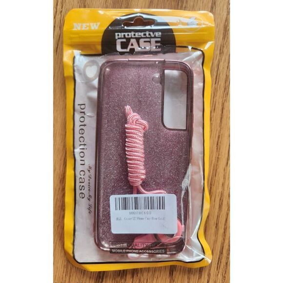 Galaxy S22 rose gold sparkly phone case - Picture 1 of 6